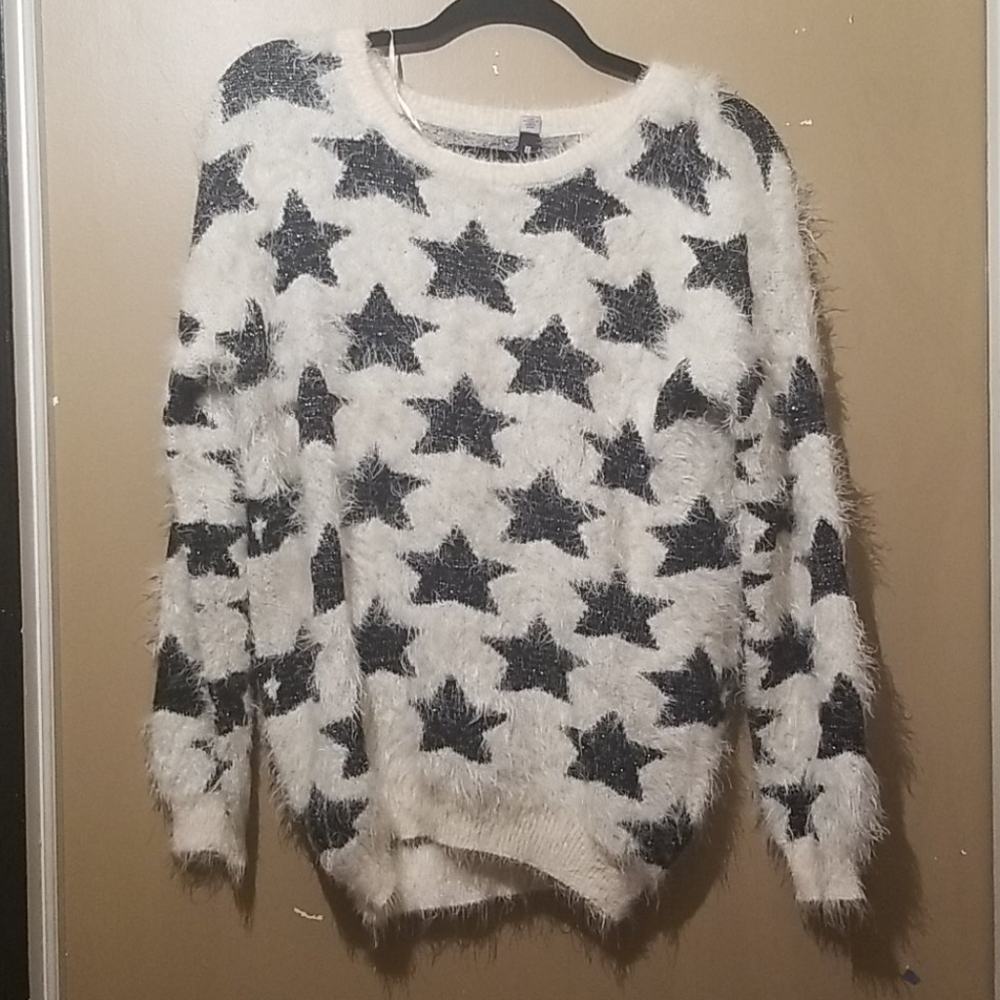 Fuzzy Star Sweater